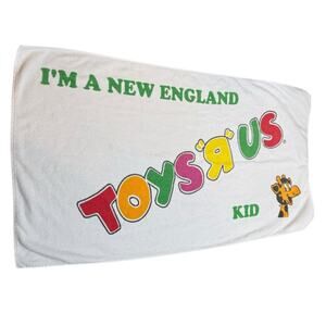 Vintage 1990's I'm A New England Toys R Us Kid Geoffrey The Giraffe Cotton Towel